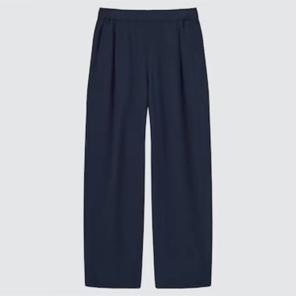 NWT Uniqlo Seersucker Easy Pants Navy